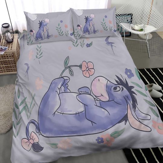 Disney Winnie The Pooh Eeyore 100% Cotton Reversible Duvet Cover  Set