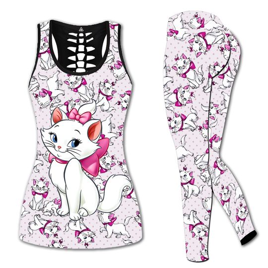 Marie Cat Tank Top, Disney Marie Cat Leggings, The Aristocats Women Tank Top, Disney Marie Cat Workout Tank