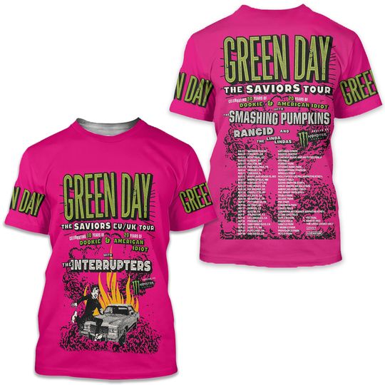 HOT!!! 2024 Green Day Band Tour 2024 T shirt 3D Music Band For Men Women S-5XL