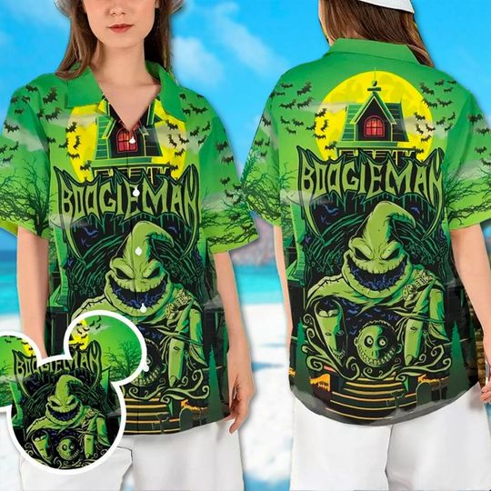 Halloween Oogie Boogie Hawaiian Shirt, Lock Shock And Barrel Button Down Short Sleeve Hawaiians