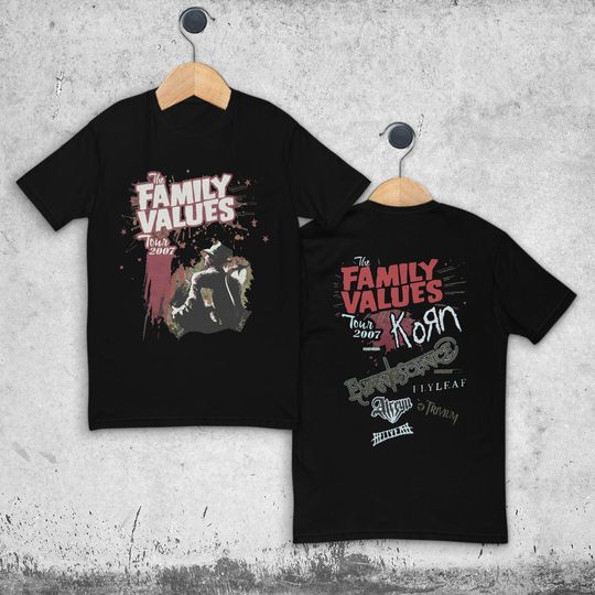 Vintage Korn Rock Family Values Tour 2007 Unisex T-Shirt, Music Festival 2007 Shirt