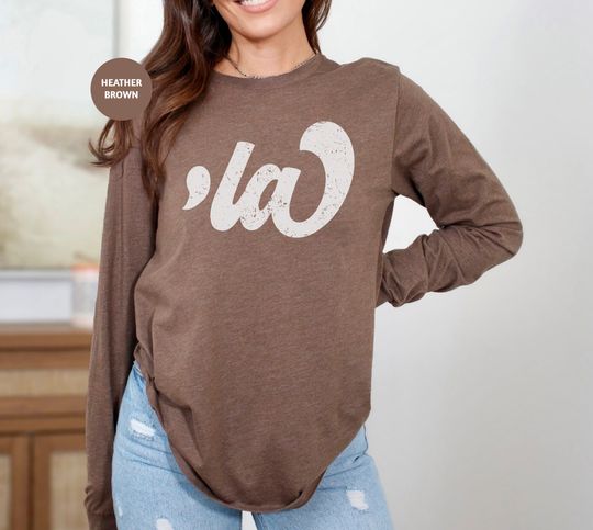 Bella Canvas Long Sleeve for Election Supporters - Unique " 'la " Print - Show Your Support for Kamala Harris 2024
