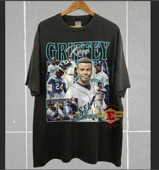 Ken Griffey Jr. Shirt, Classic 90s Graphic Tee, Unisex, Vintage Bootleg, Gift, Retro