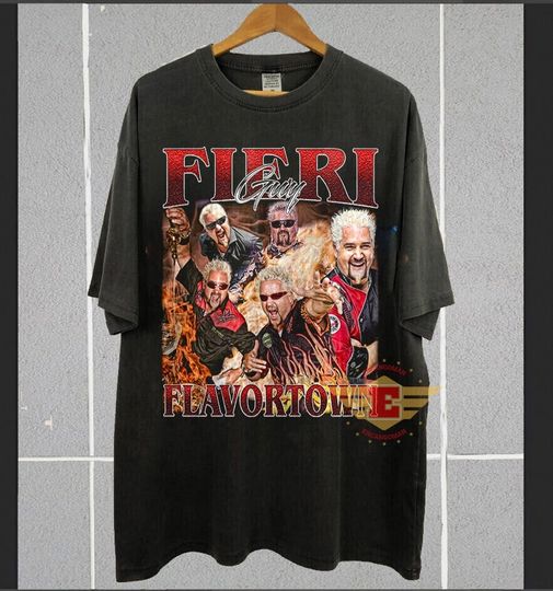Guy Fieri Shirt, Flavortown 90'S T-shirt, 90S Pop Culture Novelty Cooking Shirt, Welcome To Flavortown Vintage Tee,