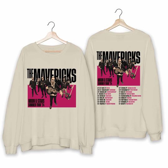 The Mavericks Moon & Stars Fall Tour 24 Shirt, The Mavericks Band Fan Shirt, The Mavericks 2024 Tour Shirt, Moon and Stars Tour 2024 Tee