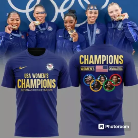 Olympic Paris USA Gymnastics Champions 2024 T-Shirt | Olympic Support Shirt | Team USA Olympic 2024 Shirt