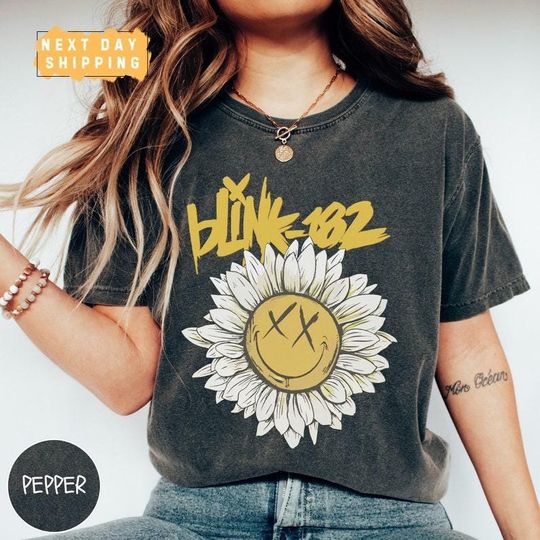 B182 Shirt, Vintage B182 2003 Album Comfort Colors Shirt, World Tour Shirt, 90s Gifts, B182 World Tour Tee,Arrow Smiley Shirt