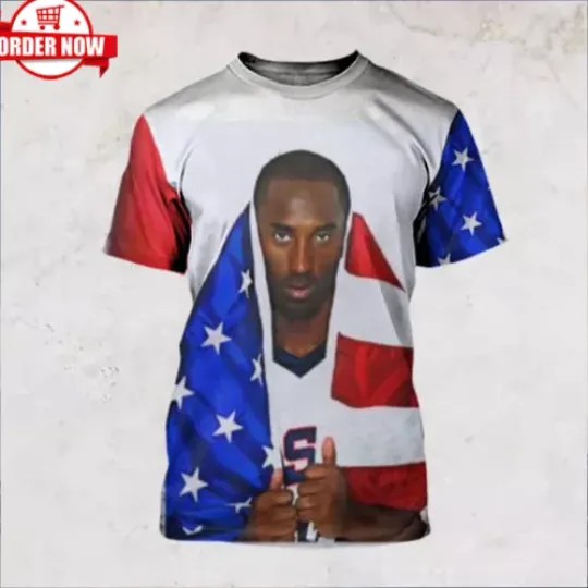 Snoop Dogg x Kobe Bryant Paris Olympics 2024 3D T- Shirt | Olympic Support Shirt | Team USA Olympic 2024 Shirt