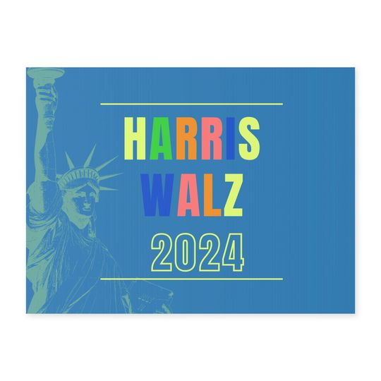 Brand New Harris Walz Yard Sign  Vote Kamala Harris Yard Sign - Tim Walz Yard Sign