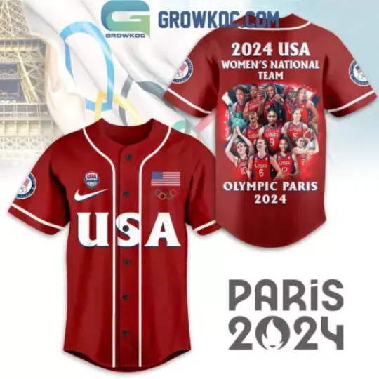 USA Women’s National Team Olympic Paris 2024 Personalized Baseball Shirt
