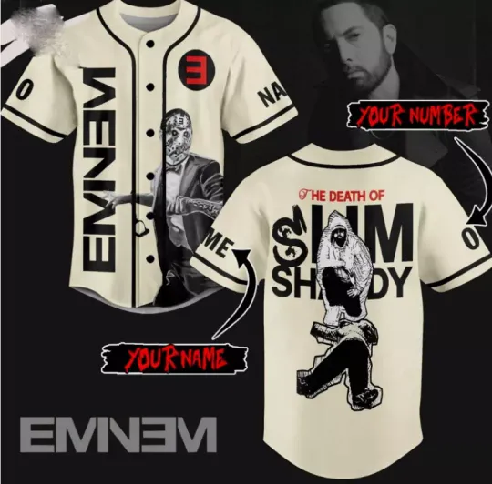 Custom Eminem The Death Of Slim Shady Jersey 3D Shirt Gift For Fans