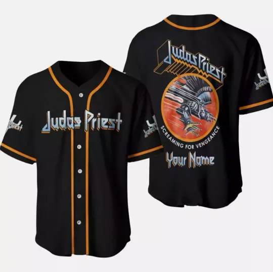 Judas Priest Shield Baseball Jersey Shirt, Judas Priest 3D Shirt