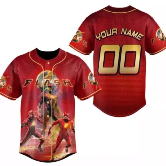 Personalized The Flash DC Comics 2024 Gift For Fans Baseball Jersey Shirt
