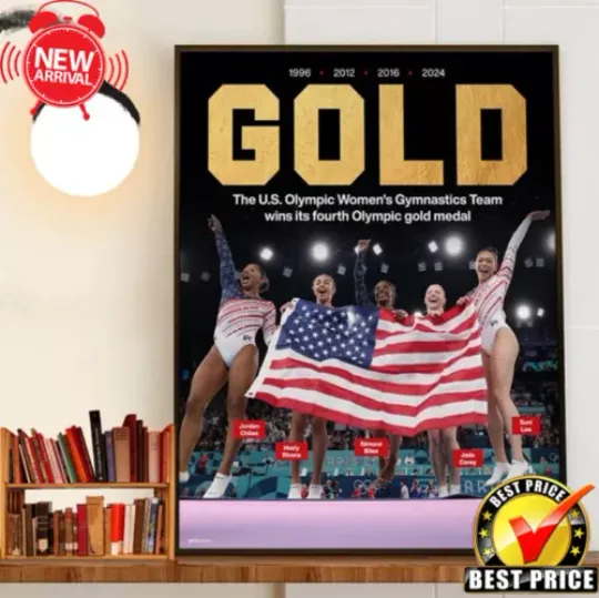 The USA Olympics Womens Gymnastics Team Wins 4thGoldMedal At Olympics 2024 Poser