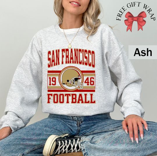 San Francisco Football Sweatshirt Shirts, Trendy San Francisco Football Fan Shirts, San Francisco Game Day Crewneck