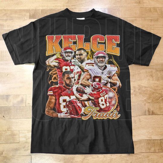 Discover Vintage Travis Kelce shirt, Football shirt, Classic 90s Graphic Tee, Unisex, Vintage Bootleg, Gift, Retro