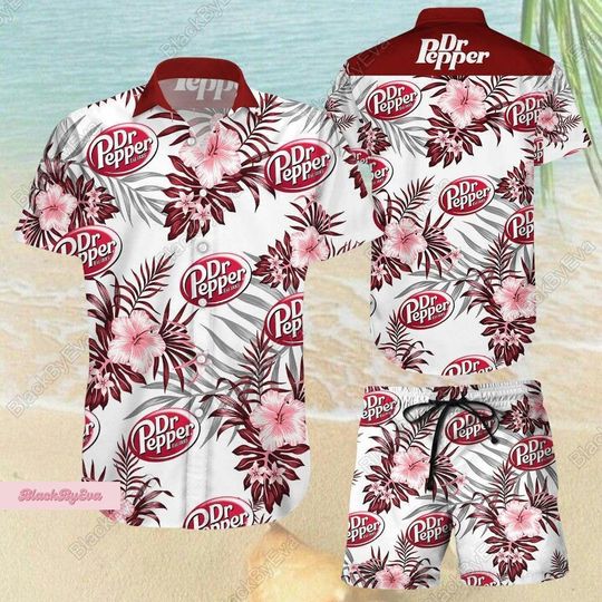 Dr Pepper Hawaii Shirt, Dr Pepper Men Shorts, Dr Pepper Button Shirt, Button Up Shirt, Dr Pepper Summer Shorts, Dr Pepper Shirt