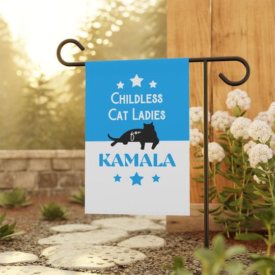 Childless Cat Ladies for Kamala Harris Garden Flag | Political House Banner
