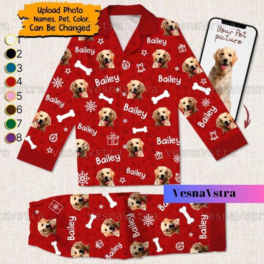 Custom Photo Face Pajamas Set, Custom Face Pjs For Women, Personalized Pajamas, Face Pajamas Pants, Custom Family Pajamas Set