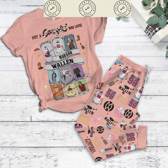 Wallen Western Pajamas Set, Wallen Western Tshirt, Wallen Western Pajamas Pant, Wallen Western Shirt, Wallen Western Matching Pajamas Set
