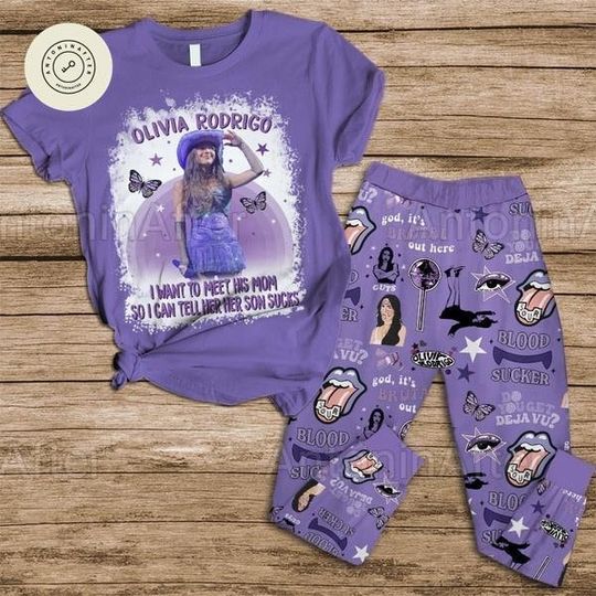 Olivia Rodrigo Tshirt, Olivia Rodrigo Pajamas Set, Olivia Rodrigo Guts Tour 2024 Shirt, Olivia Rodrigo Set Of Pajamas, Gift For Fan