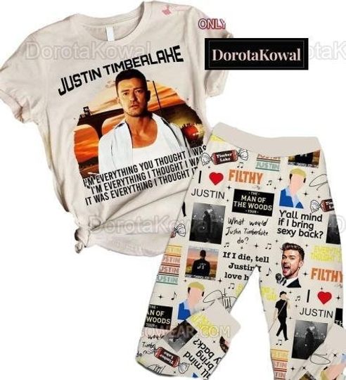 Justin Timberlake Im Everything You Thought It Was Sleepwear Set, Justin Timberlake Pajamas Set, Jt World Tour 2024