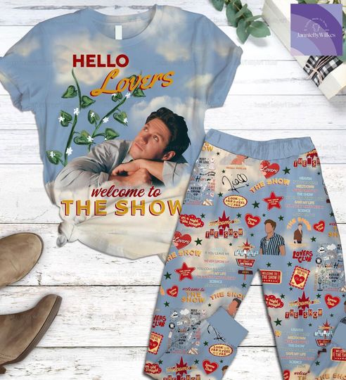 Niall Horan Pajamas Set, The Show Live On Tour Shirt, Niall Tshirt And Pants Pjs, Hello Lovers Shirt, Music Tour Pajamas, Concert Shirt