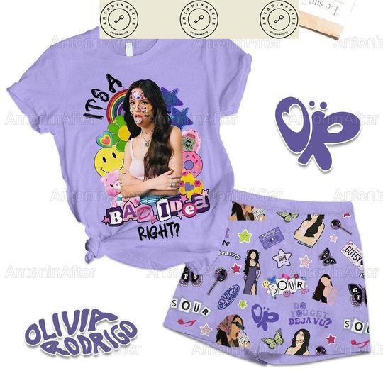 Olivia Rodrigo Tshirt, Olivia Rodrigo Short, Olivia Rodrigo Pajamas Set, Olivia Rodrigo Guts Tour 2024 Shirt, Olivia Rodrigo Pj Set