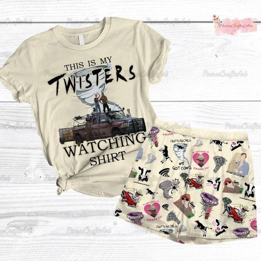 Twisters Movie Pajamas Set, Twisters Shirt, Twisters Movie Shorts, Not My First Tornadeo Shirt, The Extreme Twister Halloween Pajamas