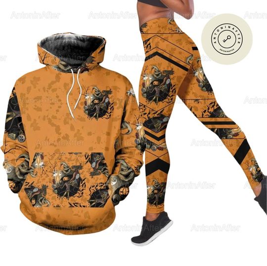 Oogie Boogie Hoodie Legging Set, Nightmare Before Christmas Hoodie, Horror Movie Set, Oogie Boogie Workout Legging, Halloween Gift