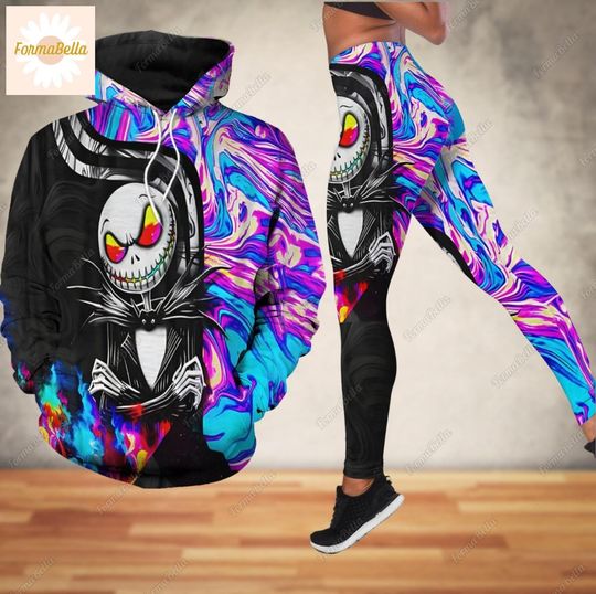 Halloween Jack Skellington Hoodie, Skellington Womens Leggings, Nightmare Before Christmas, Oogie Boogie Bash, Disney Halloween Hoodie