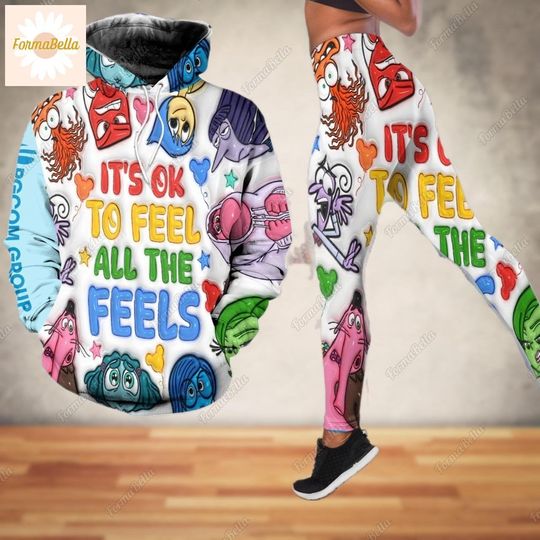 Halloween Inside Out Hoodie, It's Okay To Feel All The Feels Shirt, Disney Inside Out Leggings, Mental Health Hoodie, Gift For Her