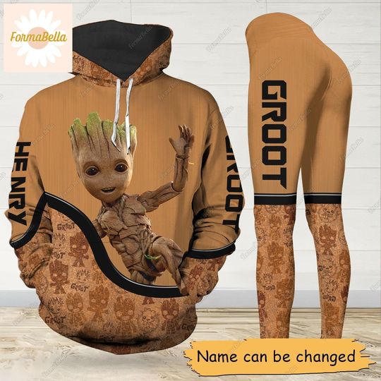 Halloween Groot Hoodie, Disney Women's Leggings, Personalized Hoodie, Guardians Of The Galaxy Hoodie, Baby Groot Hoodie, Leggings For Girls