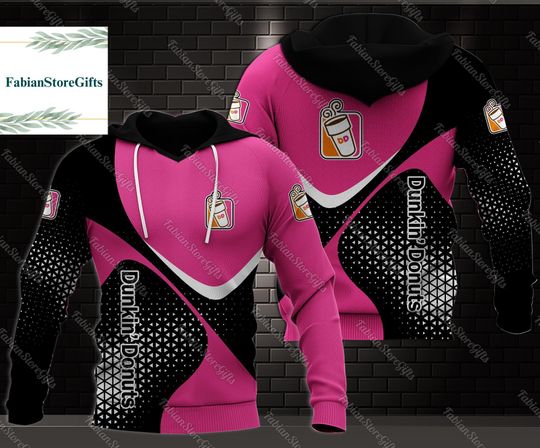 Halloween Dunkin Donuts Hoodie, Dunkin 3D All Over Print Shirt, Donuts Hoodie, Hoodie Unisex, Coffee Lover Sweatshirt, Men Zip Hoodie