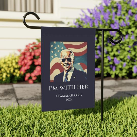 I'm With Her Garden & House Banner, Vote Kamala Harris Flag, Vote Blue 2024