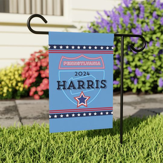 Pennsylvania For Harris 2024 President Election Garden & House Flag