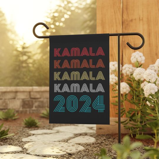 Kamala Flag, Kamala Harris Retro Garden Flag, Liberal House Flag