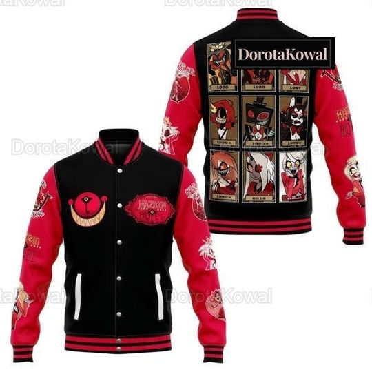 Hazbin Hotel Characters Baseball Jacket, Hazbin Hotel Shirt, The Radio Demon, Alastor T-shirt, The Radio Demon, Jersey Men, Jersey Wome