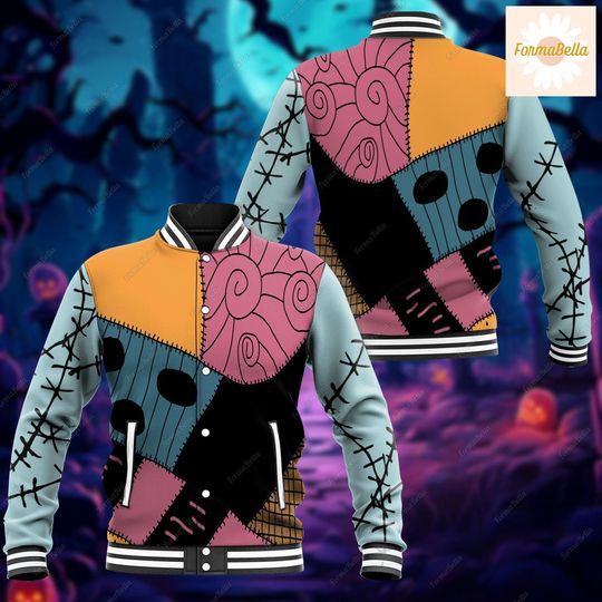 Halloween Sally Baseball Jacket, Nightmare Before Christmas, Sally Costume Jacket, Halloween Outfit, Horror Movie Jacket, Gift For Her