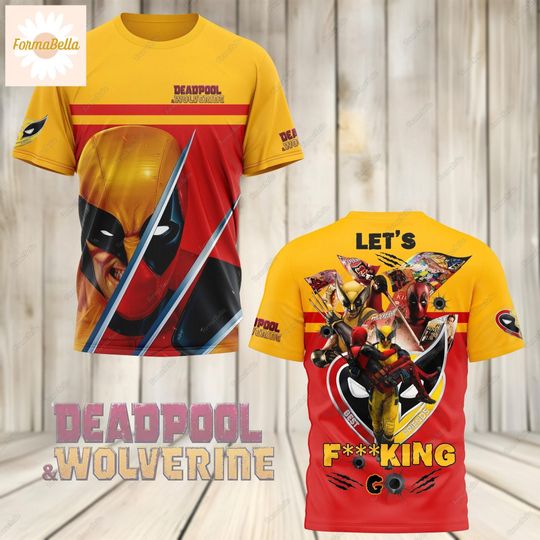 Halloween Deadpool Wolverine Besties Shirt, Wolverine Deadpool 3 Movie Tee, Superhero Best Friends Shirt, Funny Deadpool T-Shirt
