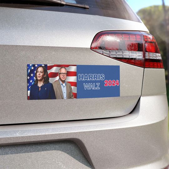 Harris Walz 2024, Kamala Harris Magnet, Durable Vinyl Weatherproof Magnet