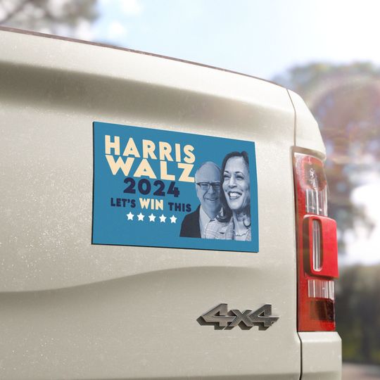 Harris Walz 2024, Kamala Harris Magnet, Durable Vinyl Weatherproof Magnet