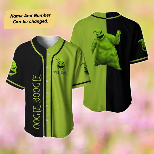 Personalized Halloween Oogie Boogie Baseball Jersey, Oogie Boogie Baseball Shirt, Nightmare Before Christmas Baseball Shirt, Horror Shirt