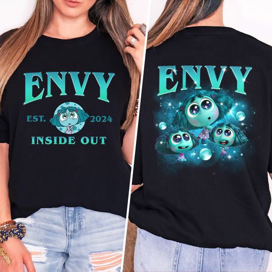 Envy Inside Out 2 Character Shirt, Inside Out Double Side Full Character Shirt, Inside Out Character Family Halloween Party Gift