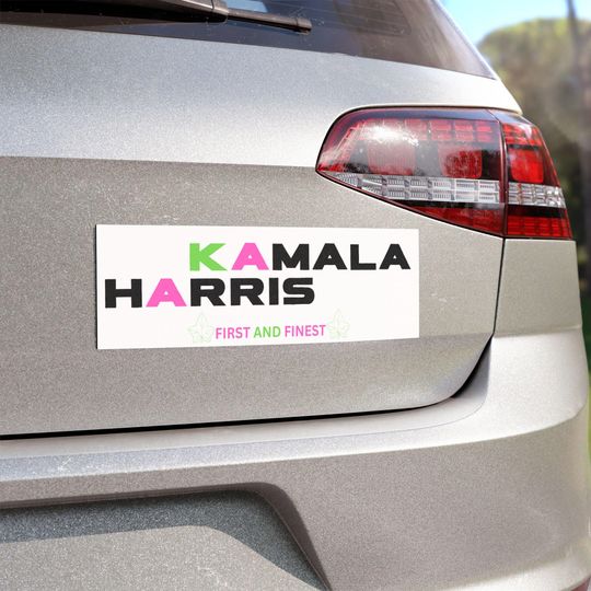 Kamala Harris Car Magnet - AKA Sorority Colors, First and Finest, Unisex Support