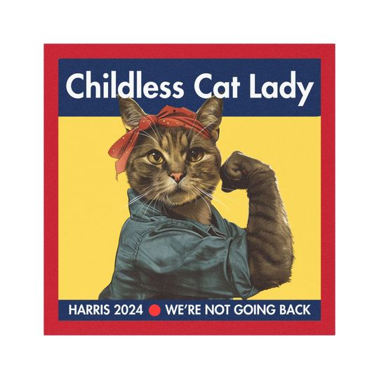 Childless Cat Lady Car Magnet | Harris 2024 Magnet | Kamala Harris Campaign