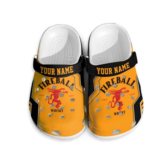 Fireball Whisky Shoes, Personalized Fireball Shoes, Fireball Sandals, Whisky Summer Shoes, Birthday Gift, Shoes For Women/Men