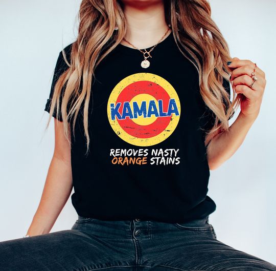 Kamala Shirt, Kamala Removes Nasty Orange Stains, Distressed Kamla Shirt Anti Trump Tee, Ryan Reynolds Kamala Shirt Unisex TShirt Election 2024