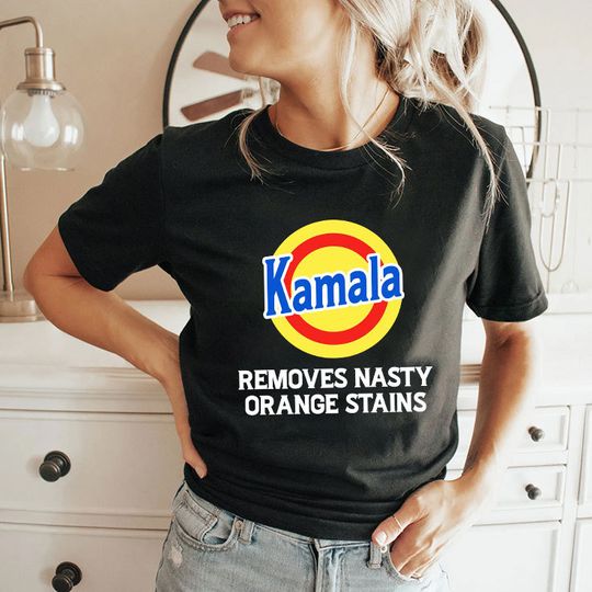 Vote for President Shirt, Removes Stubborn Orange Stains Shirt, Anti Trump Vote Shirt, Ryan Reynolds Kamala T-Shirt 2024 Election