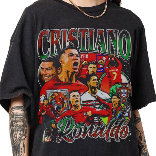 Cristiano Ronaldo Vintage T-Shirt ,  Retro CR7 Portugal footballer T-Shirt , Unisex T-Shirt, Gift for Fan, Gift for Women and Men